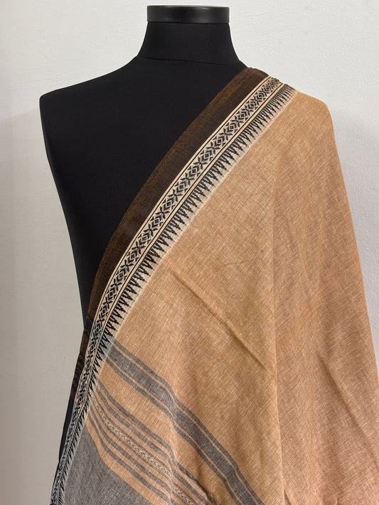 Rangini (रंगीनी) Bengal handloom dhaniakhali Saree striped pattern DHA04