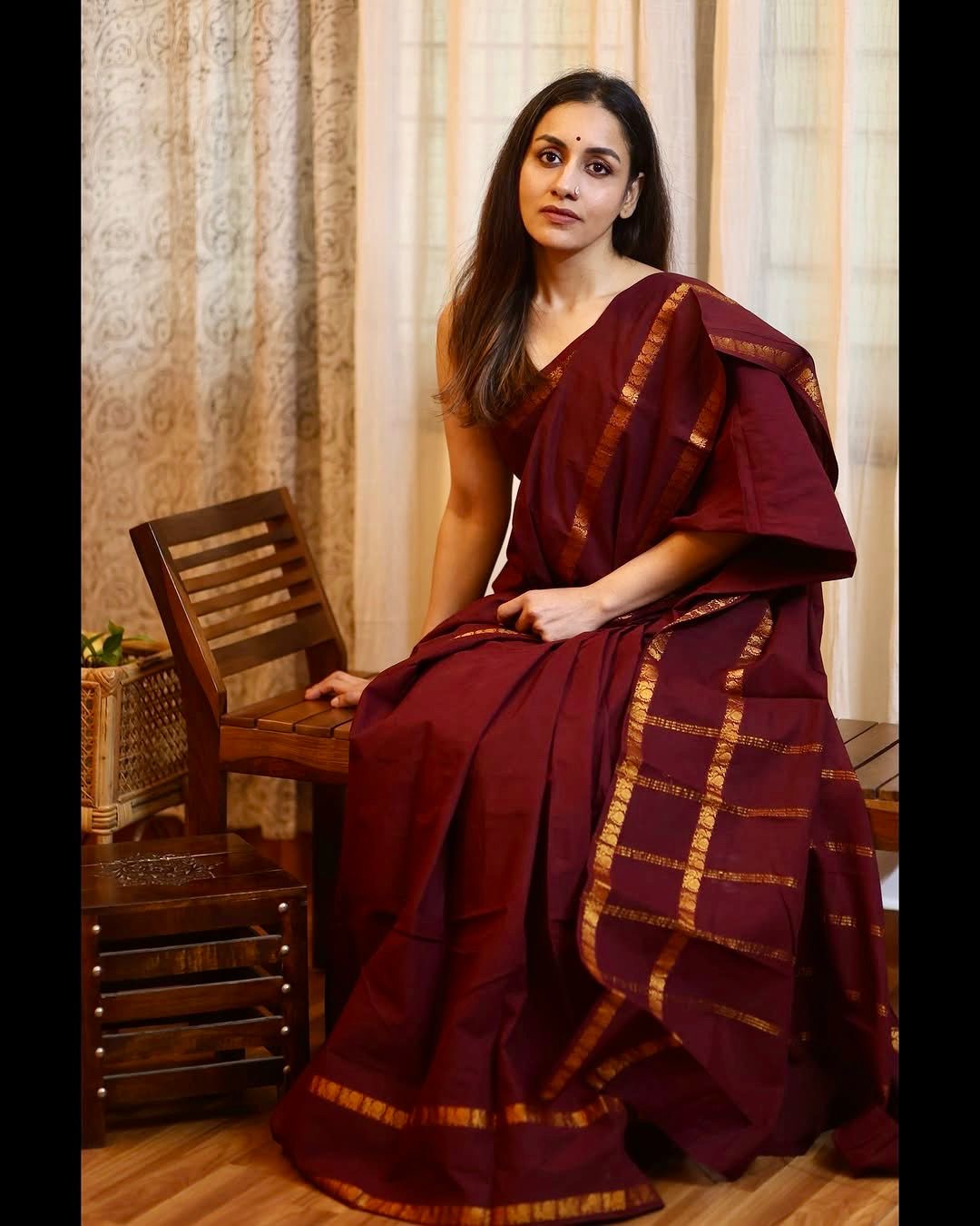 Tarangini : Aparna Murali Fame Sungudi Cotton Handloom Saree TA01